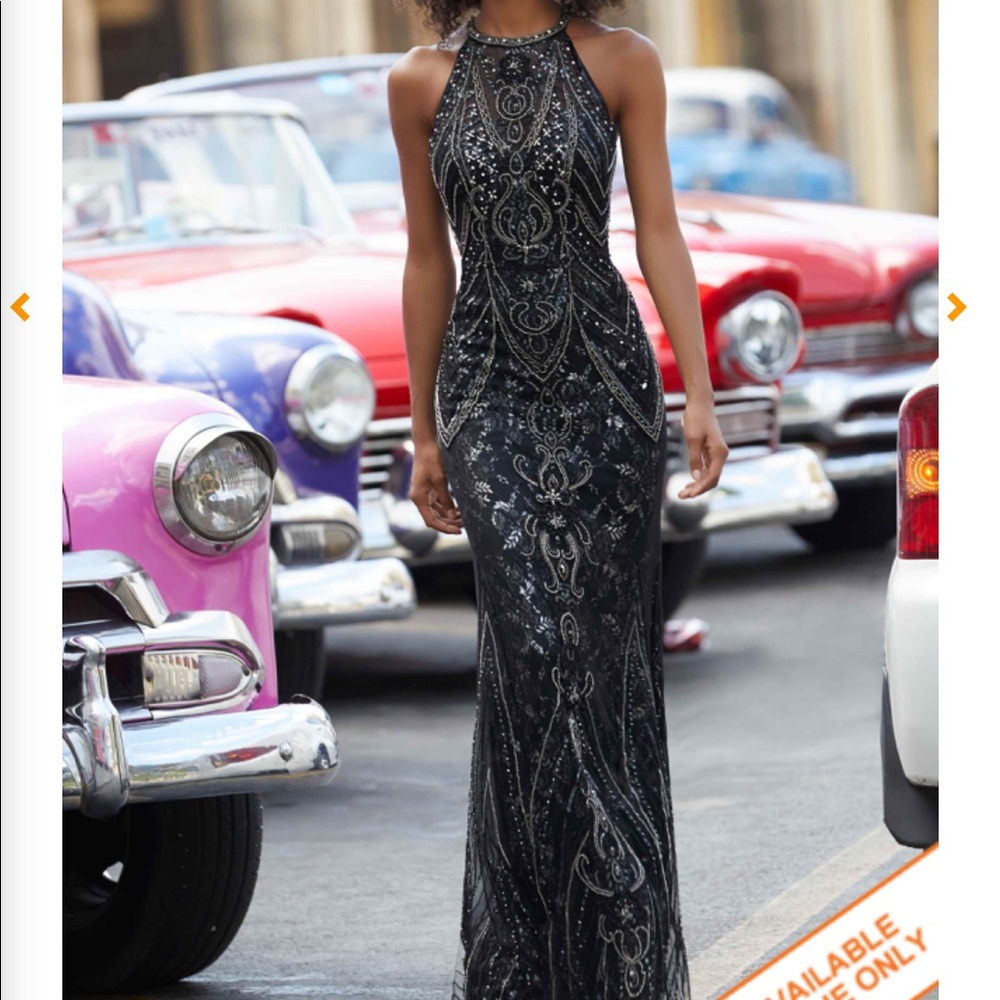 Mori Lee Long Beaded Prom Dress